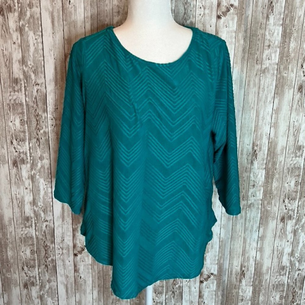 Philosophy NWT Teal 3/4 Sleeve shirt size 1X